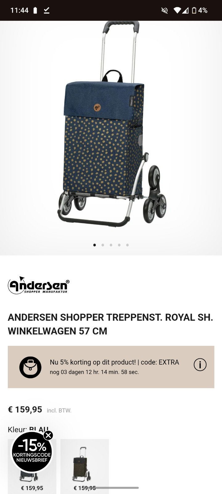 Splinternieuwe XXL Trolley - Winkelwagen met Koeltas België, Ophalen of Verzenden, Nieuw