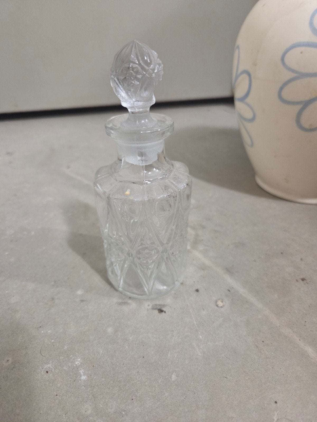 Vintage Kristallen Flesje met Stop - Decoratief, Antiek en Kunst, Ophalen of Verzenden