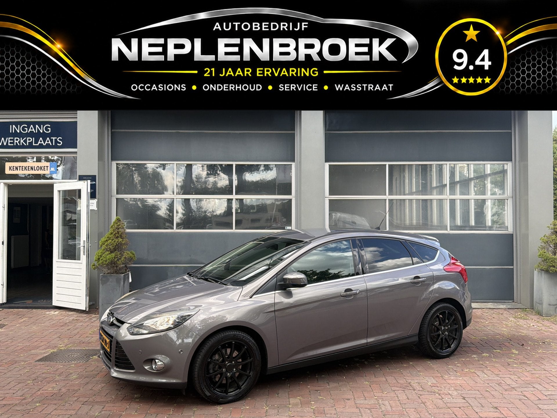 Ford Focus 1.6 EcoBoost Titanium Pdc,Navi,17Inch,Cv Bj 2014, Stof, Gebruikt, Zwart, 4 cilinders