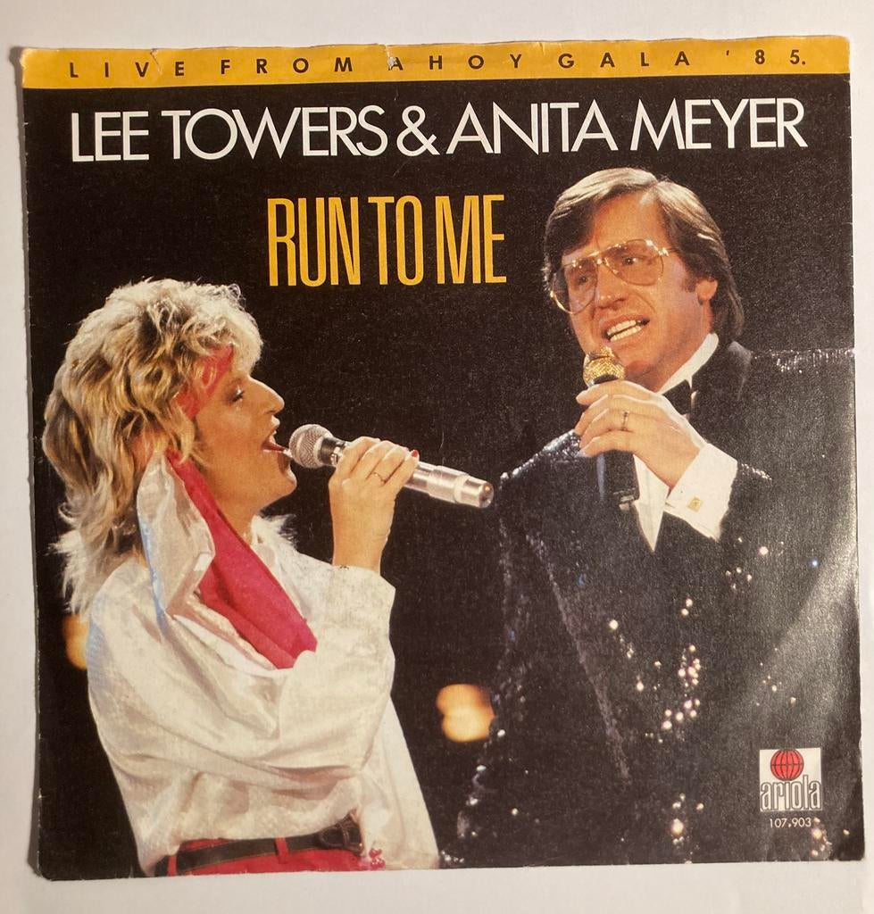 Vinyl single Lee Towers + Anita Meyer - Run to me, Gebruikt, 7 inch, Ophalen of Verzenden, Pop