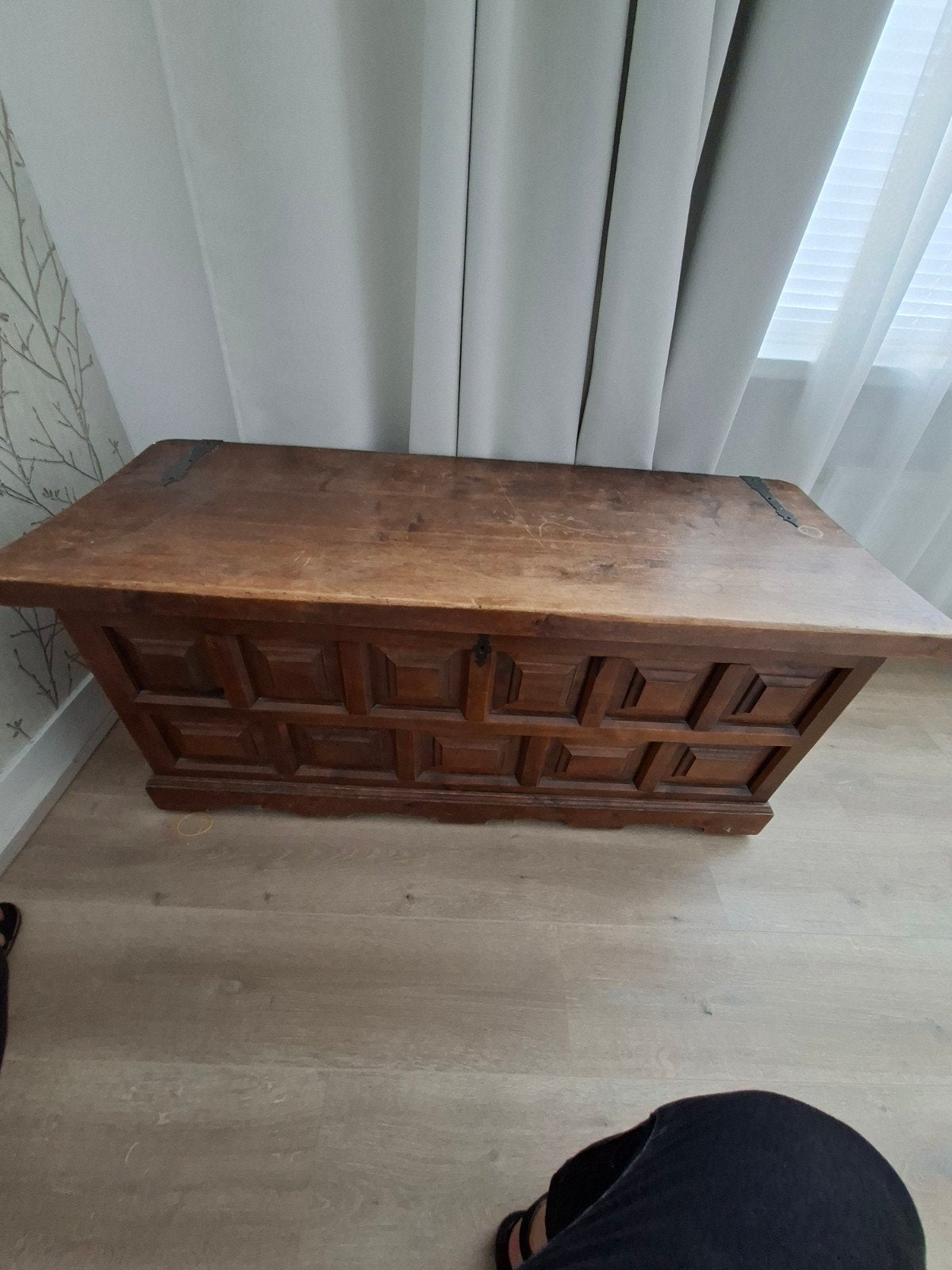 Houten kist/dekenkist, Ophalen, 50 – 75, Gebruikt, 100 tot 150 cm