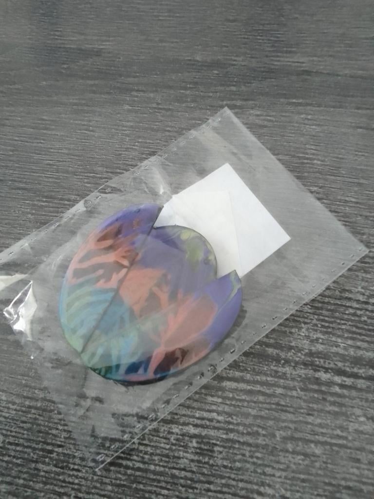 Kleurrijke broche met abstract design, Ophalen, Overige materialen, 4 tot 7 cm, Blauw