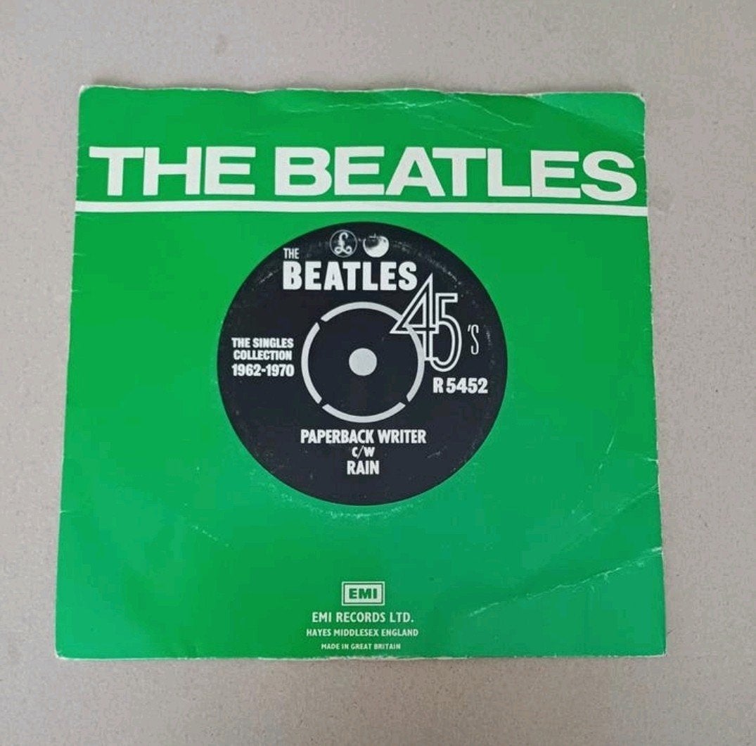 The Beatles - Paperback Writer, Beschermende buitenhoes, Ophalen of Verzenden, Gebruikt, Pop
