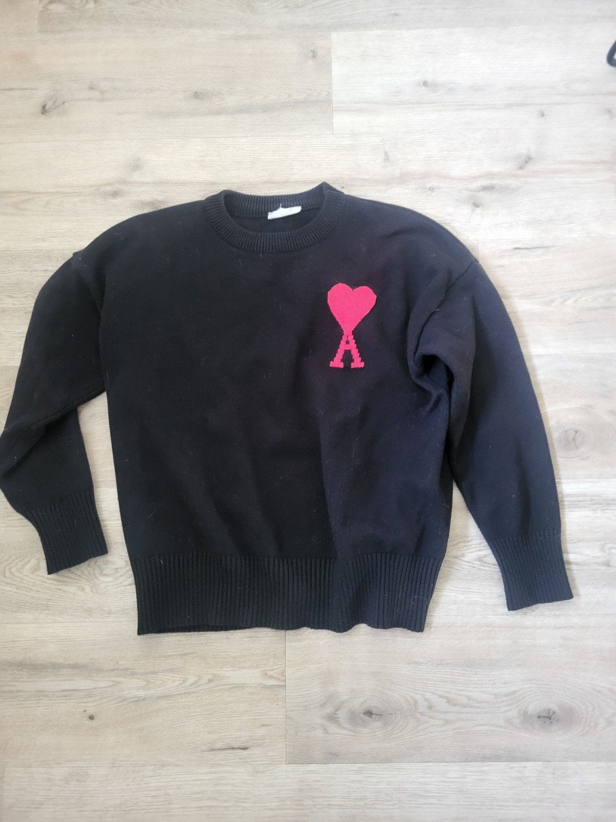 Ami Paris trui met hartlogo - Maat M, Maat 48/50 (M), Ami Paris, Zwart, Ophalen of Verzenden