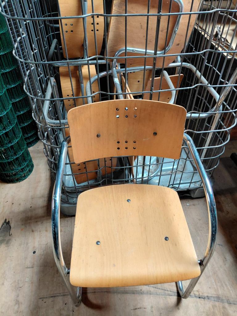 7 kantine stoelen., Ophalen, Gebruikt, Vijf, Zes of meer stoelen