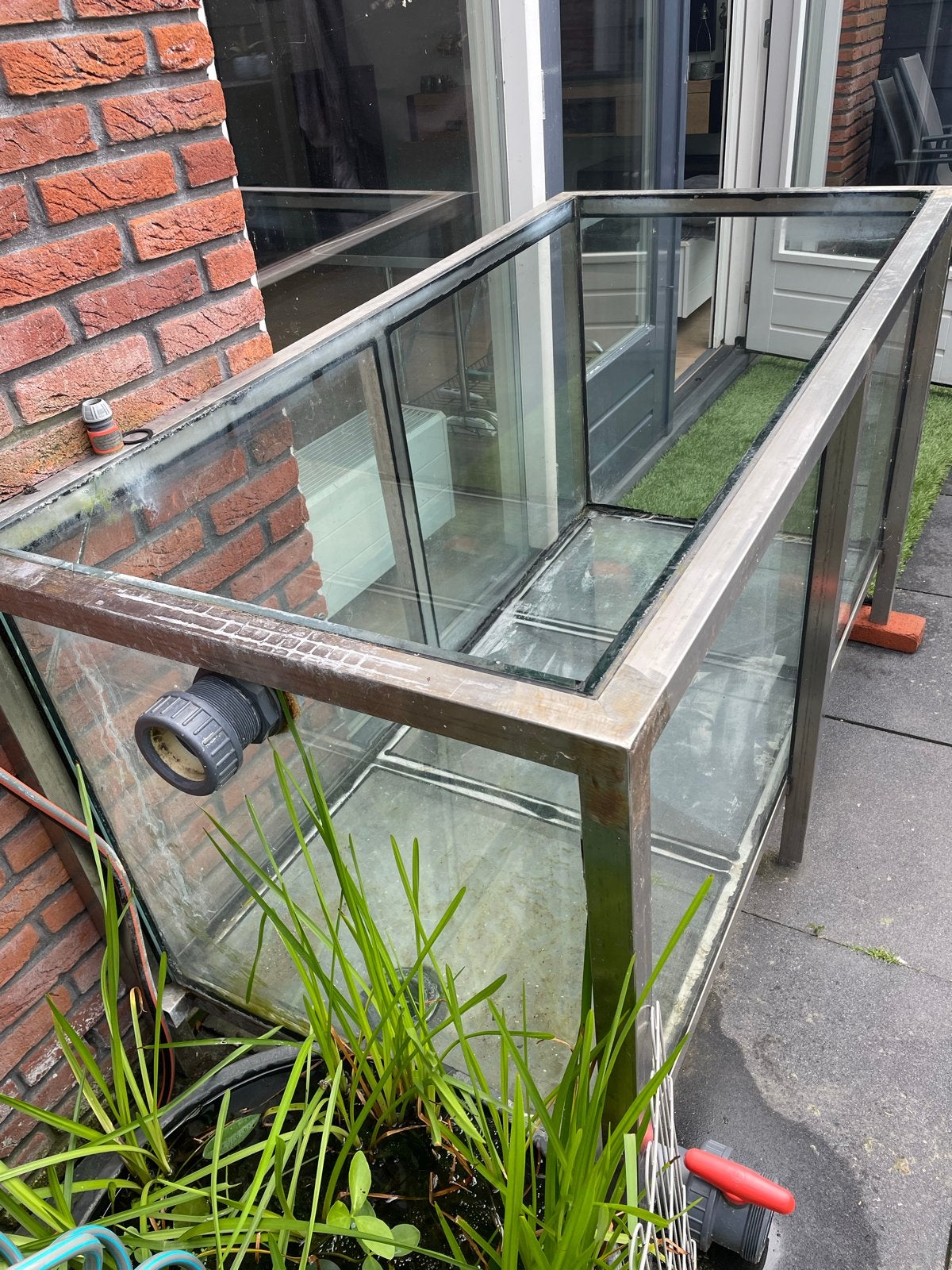 Grote tank, Ophalen, Inclusief toebehoren, Gebruikt, Leeg aquarium