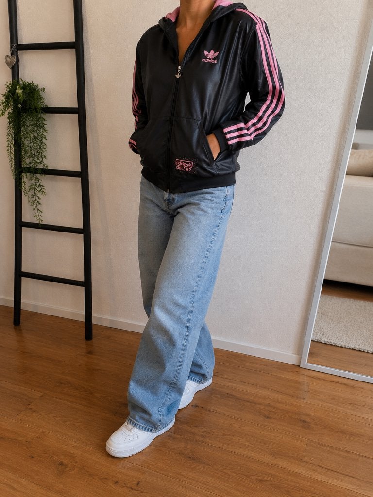 Adidas - trainingsvest roze/grijs, Maat 38/40 (M), Adidas, Overige typen, Ophalen of Verzenden