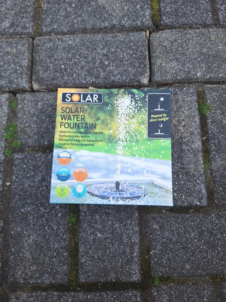 Solar Waterfontein - Nieuw in doos, Ophalen, Nieuw, Kunststof, Fontein
