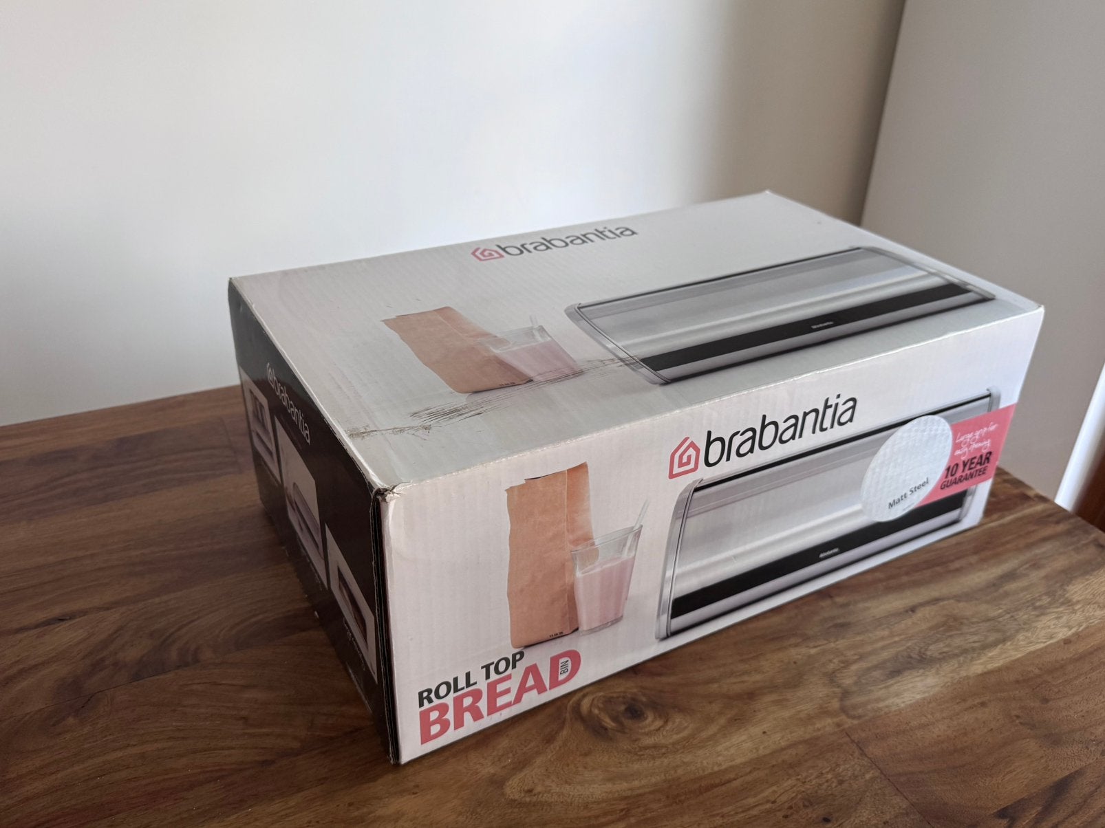 Brabantia Roll Top Broodtrommel (Matt Steel), Ophalen, Zo goed als nieuw, 25 tot 50 cm, Minder dan 100 cm