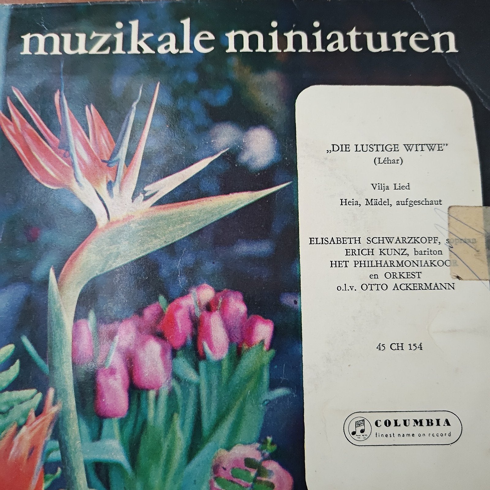 Muzikale Miniaturen - Die Lustige Witwe (Léhar) - Columbia, Ophalen of Verzenden, Gebruikt, 7 inch