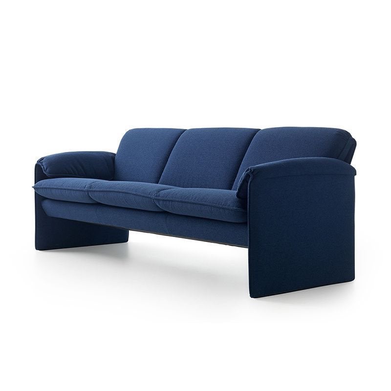 Leolux Bora bankstel 2,5 + 3 zits + hocker – donkerblauw, Ophalen, Driepersoons, 75 tot 100 cm, Zo goed als nieuw