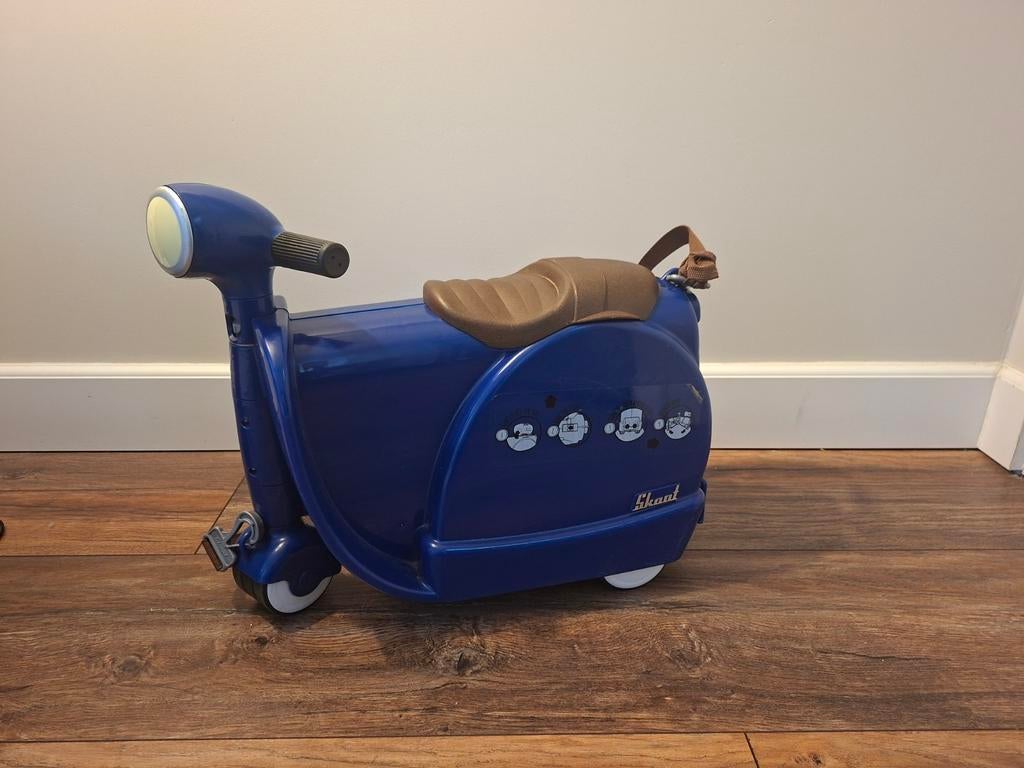 Skoot kinderkoffer/loopvoertuig blauw, Ophalen of Verzenden, Gebruikt, Loopvoertuig