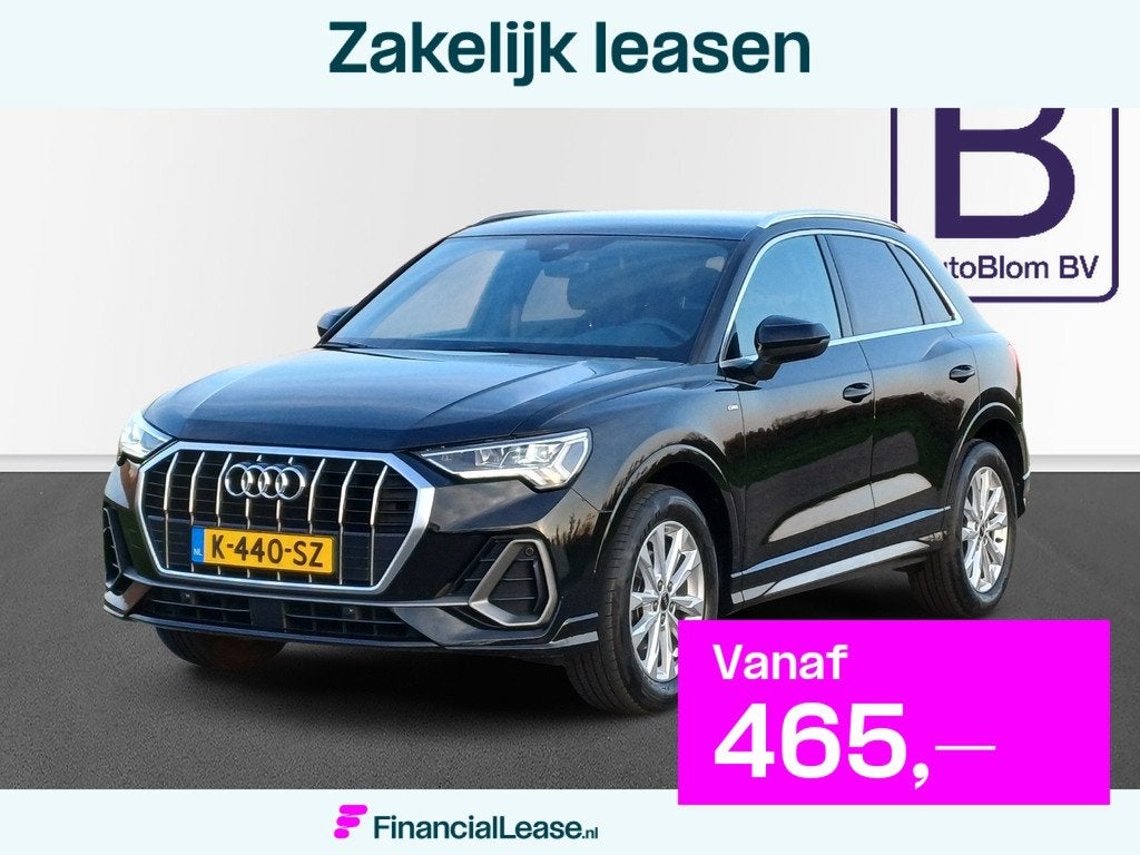 Audi Q3 35 TFSI S edition /B&O/3X S-line/Camera/18"/Trekh/NA, 4 cilinders, 150 pk, 1505 kg, Leder en Stof