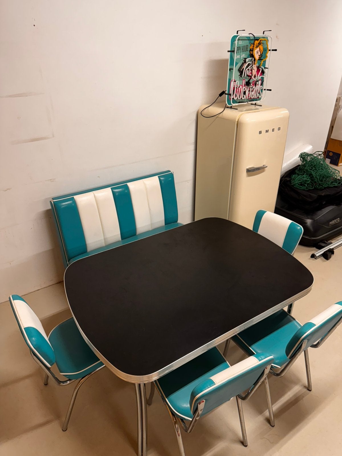 Jaren 50/60 dinerset, Ophalen, Gebruikt, 4 tot 6 stoelen