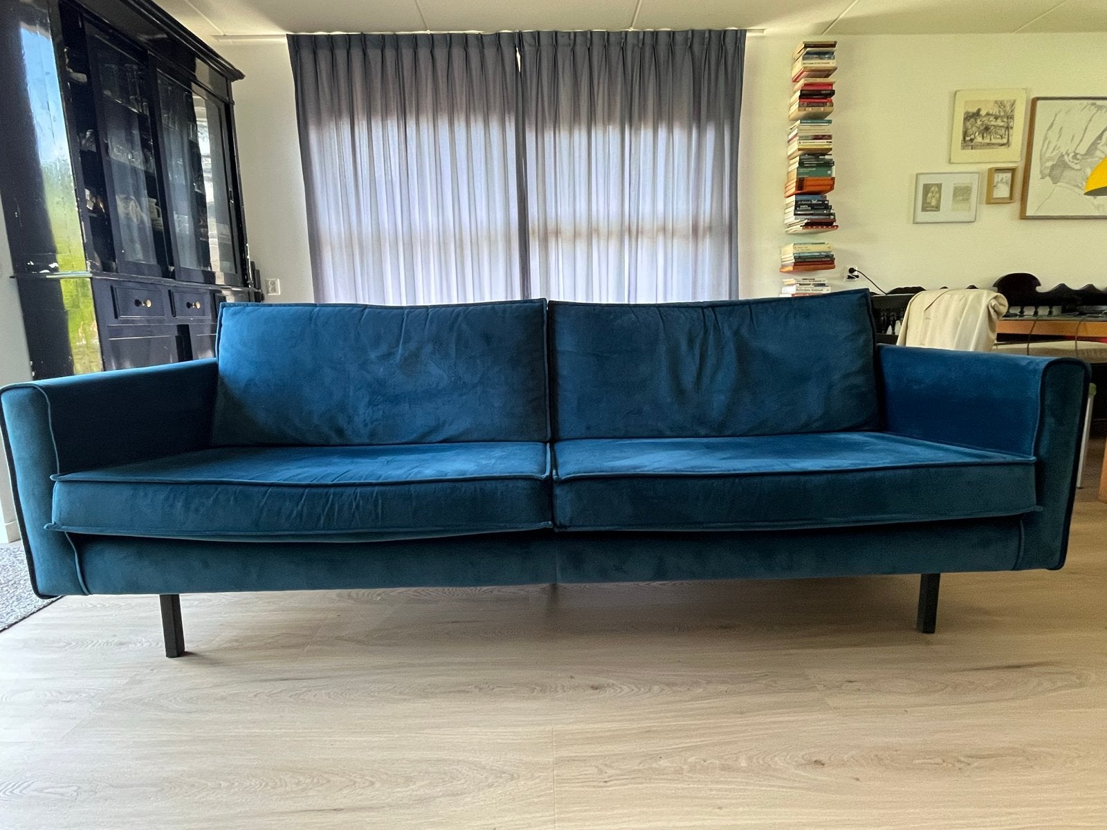 Sissy Boy Amsterdam velvet  3-zits bank, Ophalen, Driepersoons, 75 tot 100 cm, Zo goed als nieuw