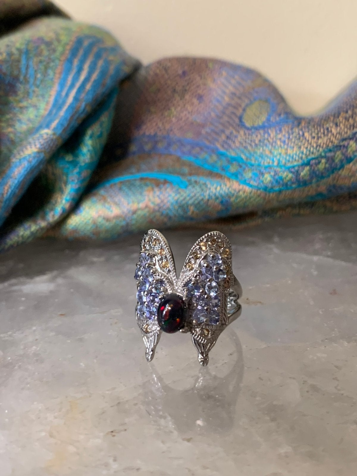 Tanzaniet edelopaal vlinder beschermt geluk eyecatcher SALE, Blauw, Magnolia11, Nieuw, Ophalen of Verzenden