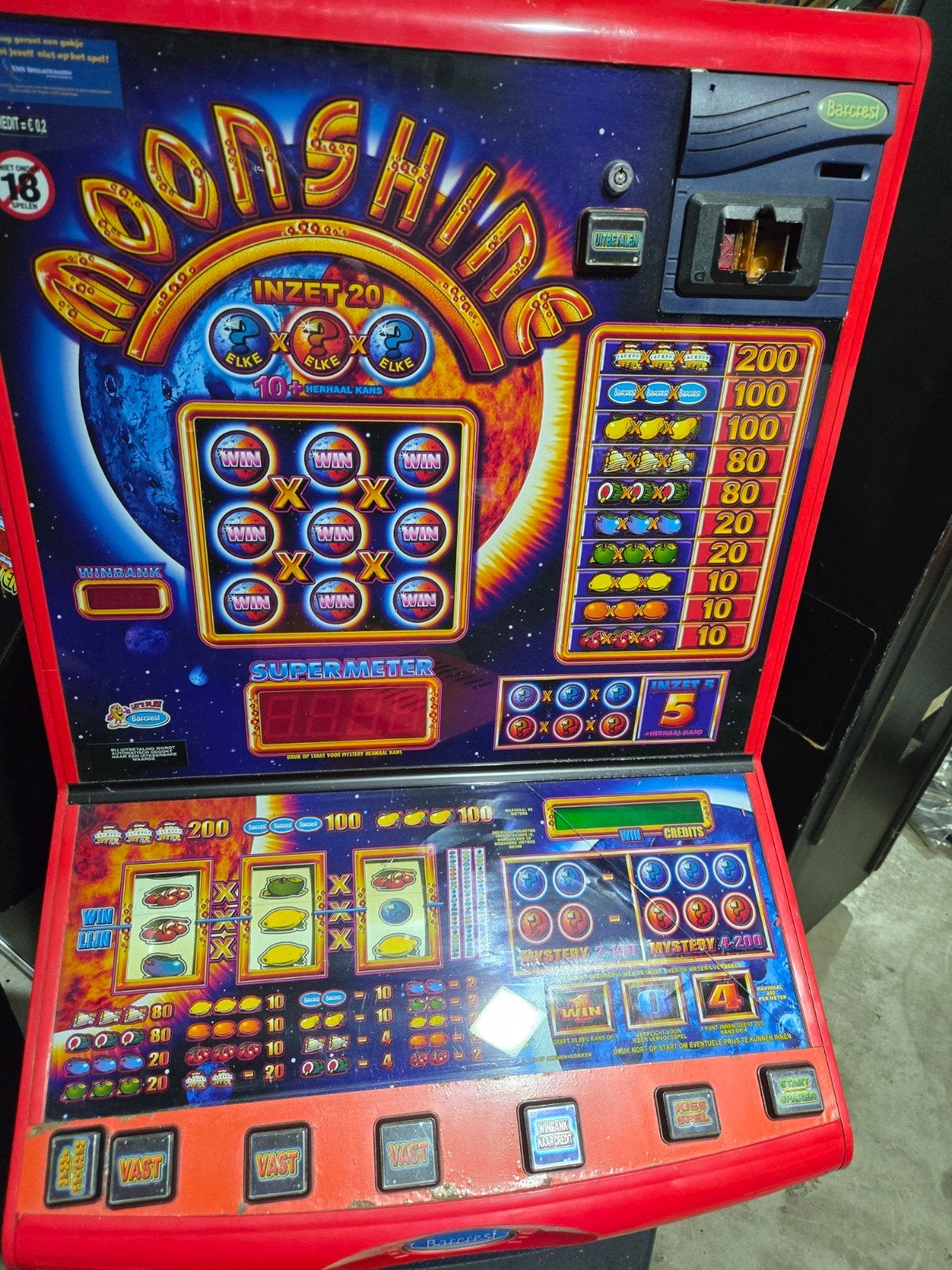 Gokkast fruitautomaat moonchine, Euro, Ophalen, Gebruikt