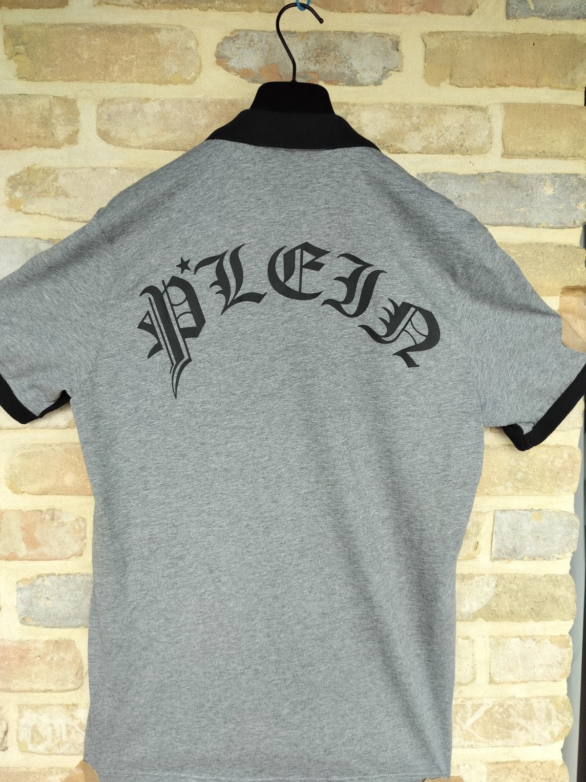 Philipp Plein Homme Polo Shirt Zwart/Grijs Maat M, Maat 48/50 (M), Zwart, Ophalen of Verzenden, Zo goed als nieuw