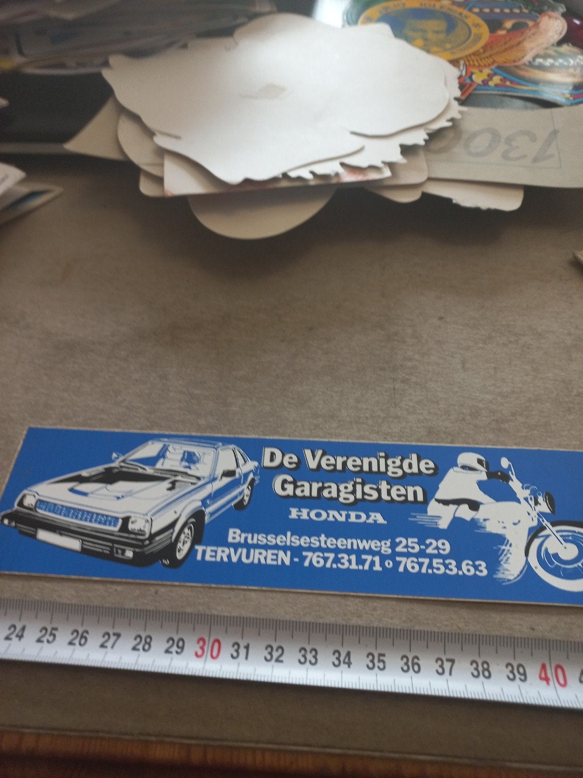 Vintage Honda Garagisten Sticker - Auto & Motor, Ophalen of Verzenden, Gebruikt, Auto of Motor