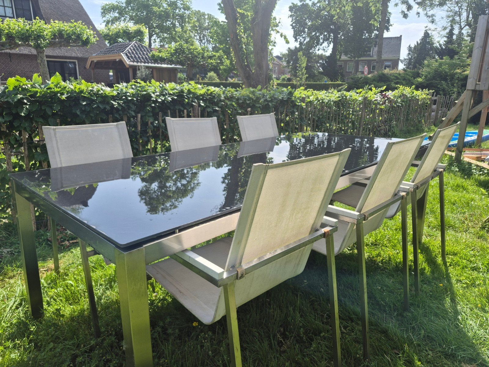 Tuinset / Terras tafel 6 persoons Kees Smit, Ophalen, Gebruikt, Textileen
