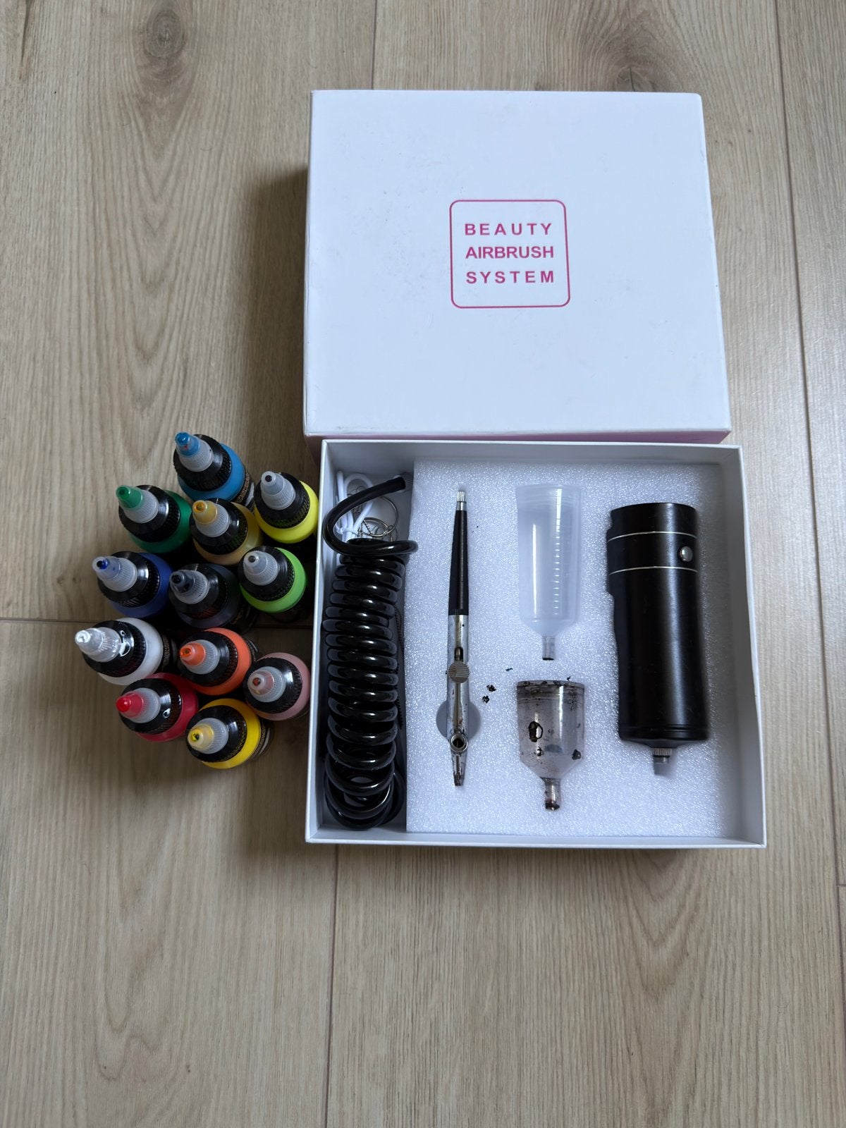 Airbrush Systeem met Verfset, Ophalen of Verzenden, Zo goed als nieuw, Airbrush en Toebehoren