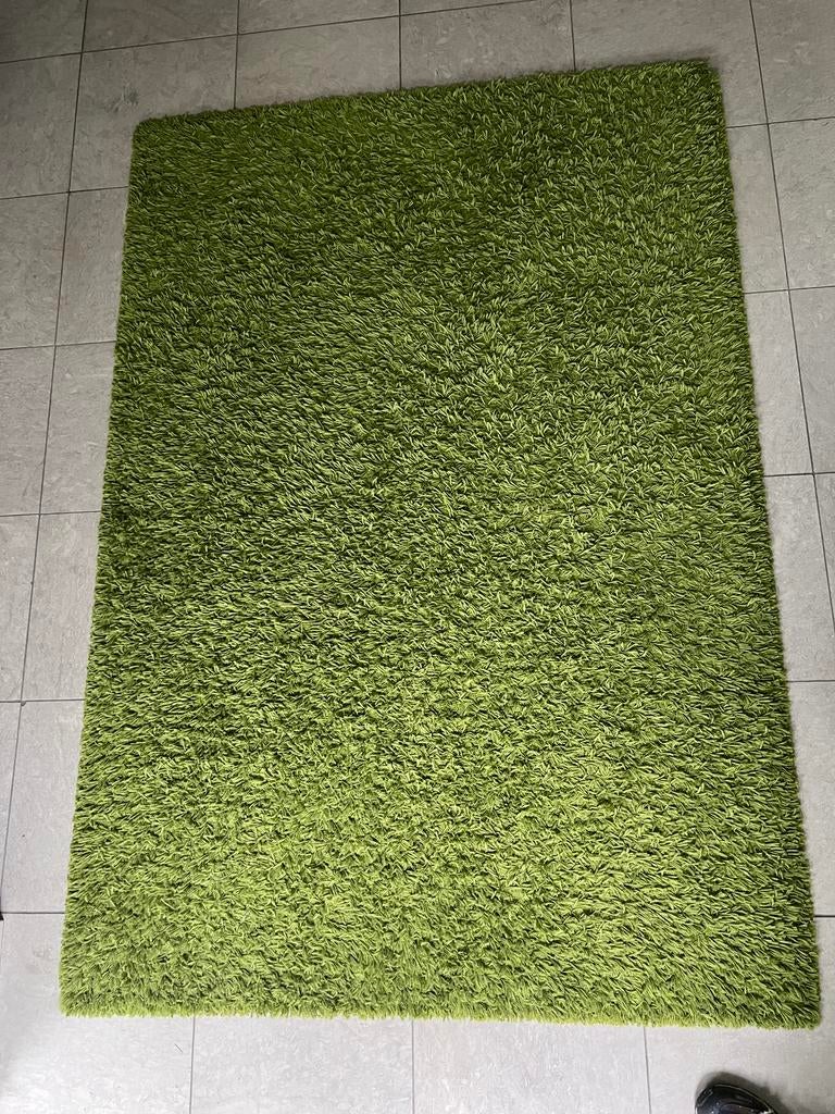 Ikea hampen tapijt groen 133x195cm, Ophalen, Gebruikt, 150 tot 200 cm, Rechthoekig