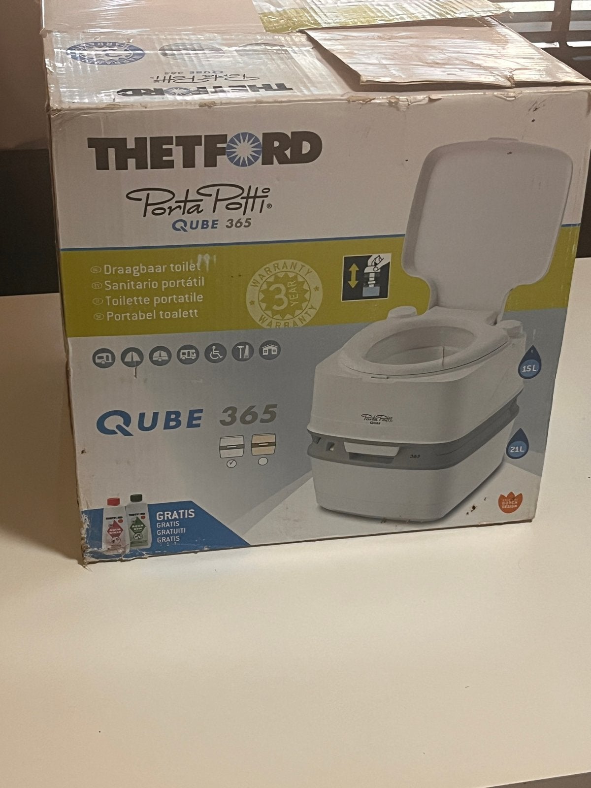 Thetford Porta Potti Qube 365 draagbaar toilet, Ophalen, Zo goed als nieuw