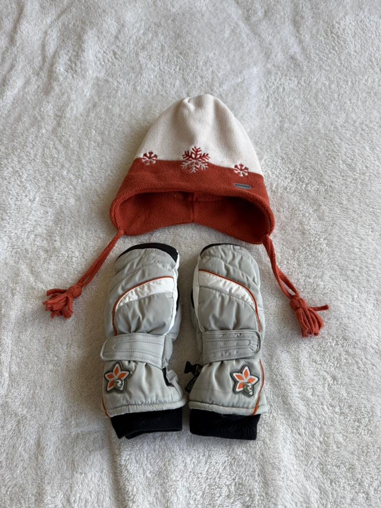 Skiset dames Muts en Handschoenen Amper gedragen, Ophalen of Verzenden, Zo goed als nieuw