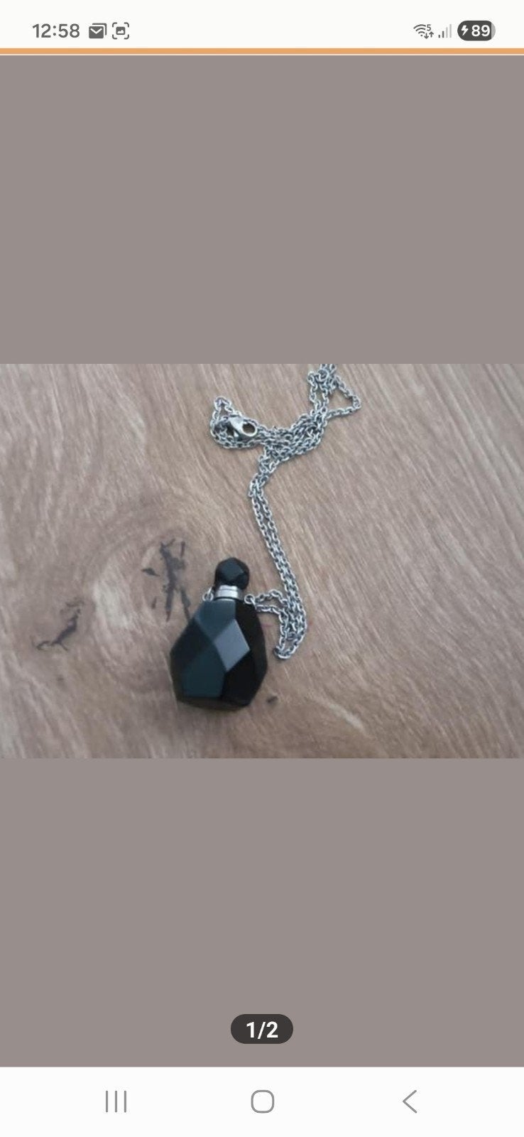 Zwart mini parfum flesje, Ophalen of Verzenden, Zo goed als nieuw, Rood, Overige materialen