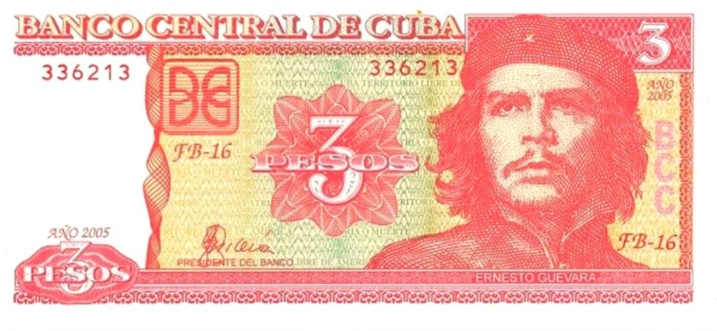 Cuba bankbiljet 3 Pesos 2005 Che Guevarra, Pick 127b UNC, Ophalen of Verzenden, Midden-Amerika, Los biljet