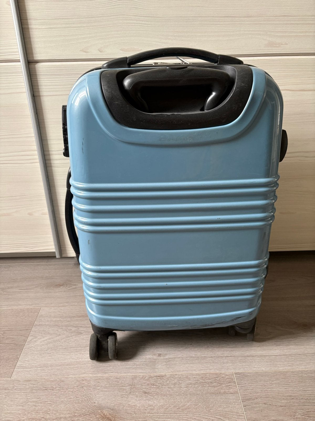Blauwe TOPMOVE handbagage koffer met TSA slot, Ophalen, 40 tot 60 cm, Gebruikt, Blauw