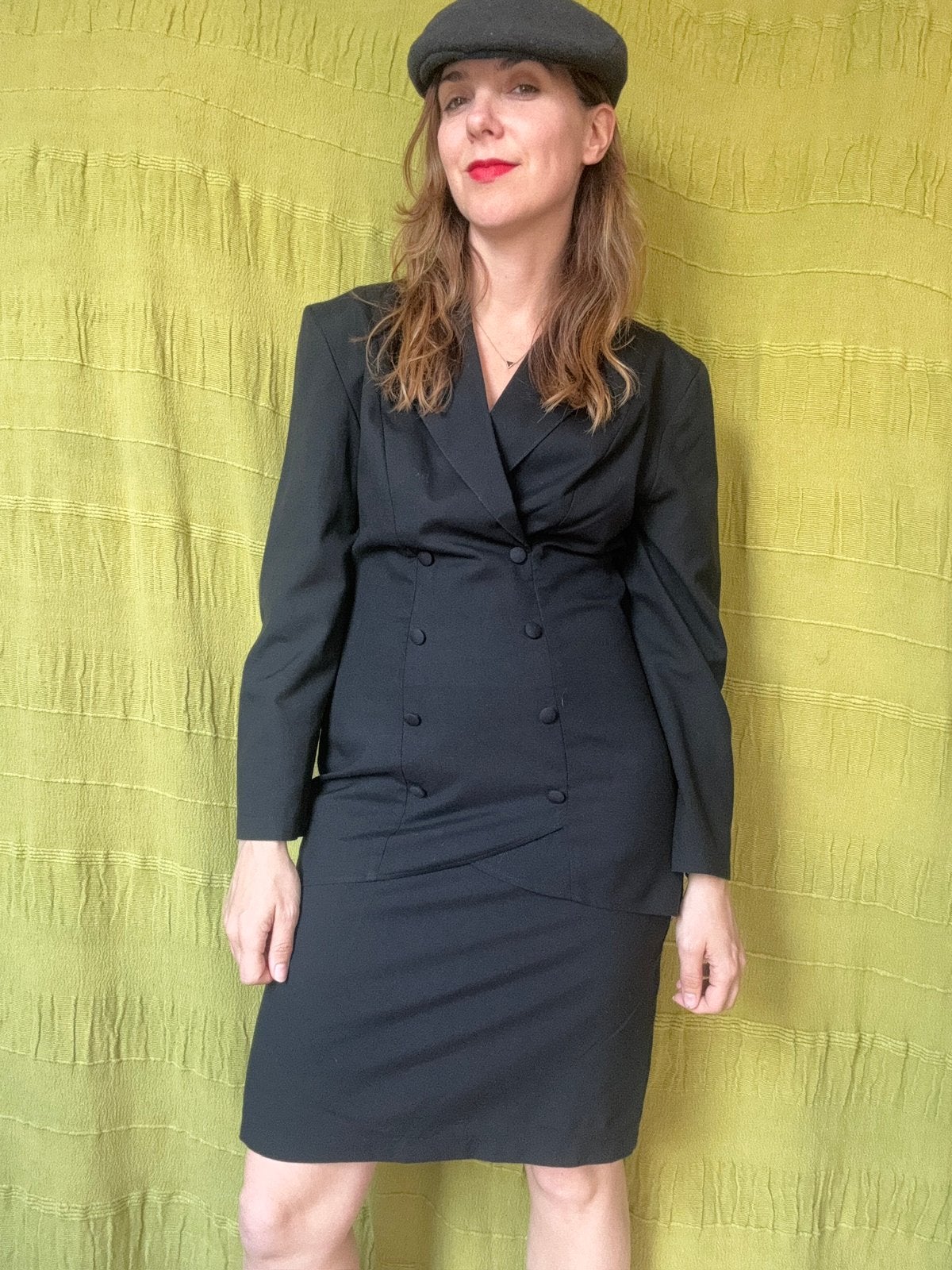 Vintage black dress - jurkje - 38/M/medium, Maat 38/40 (M), Hgv, Zwart, Hgv