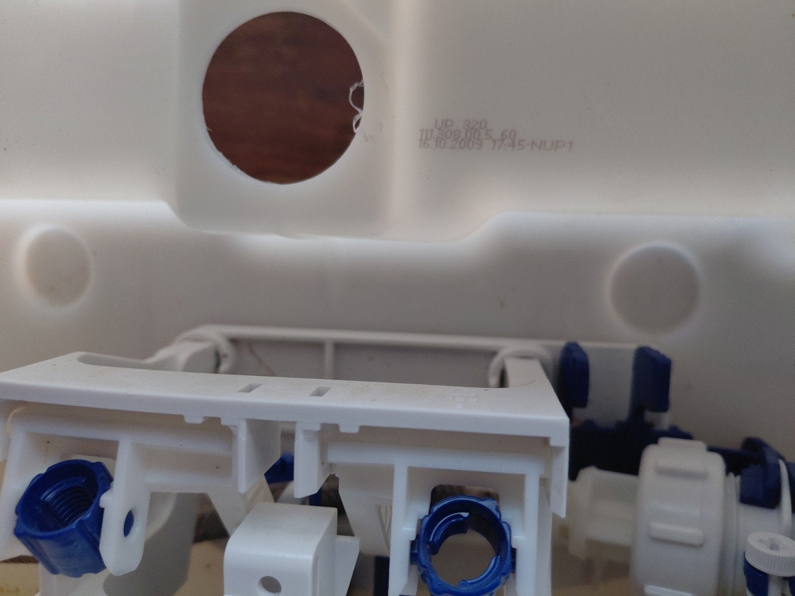 Inbouwreservoir toilet met frame geberit up 320, Ophalen of Verzenden, Gebruikt, Rvs, Toilet