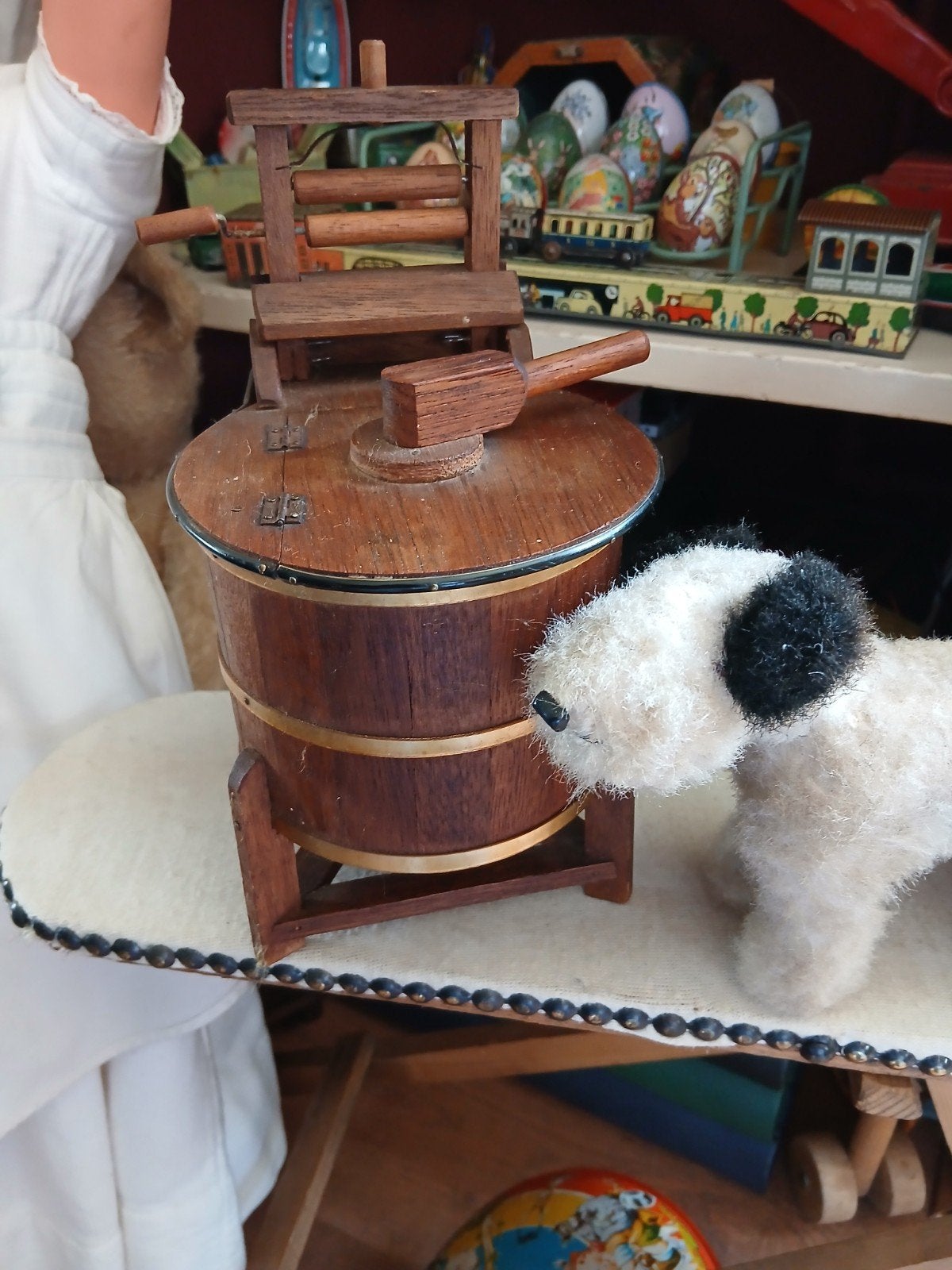 Antieke wasmachine voor bij poppen, Antiek en Kunst, Ophalen of Verzenden