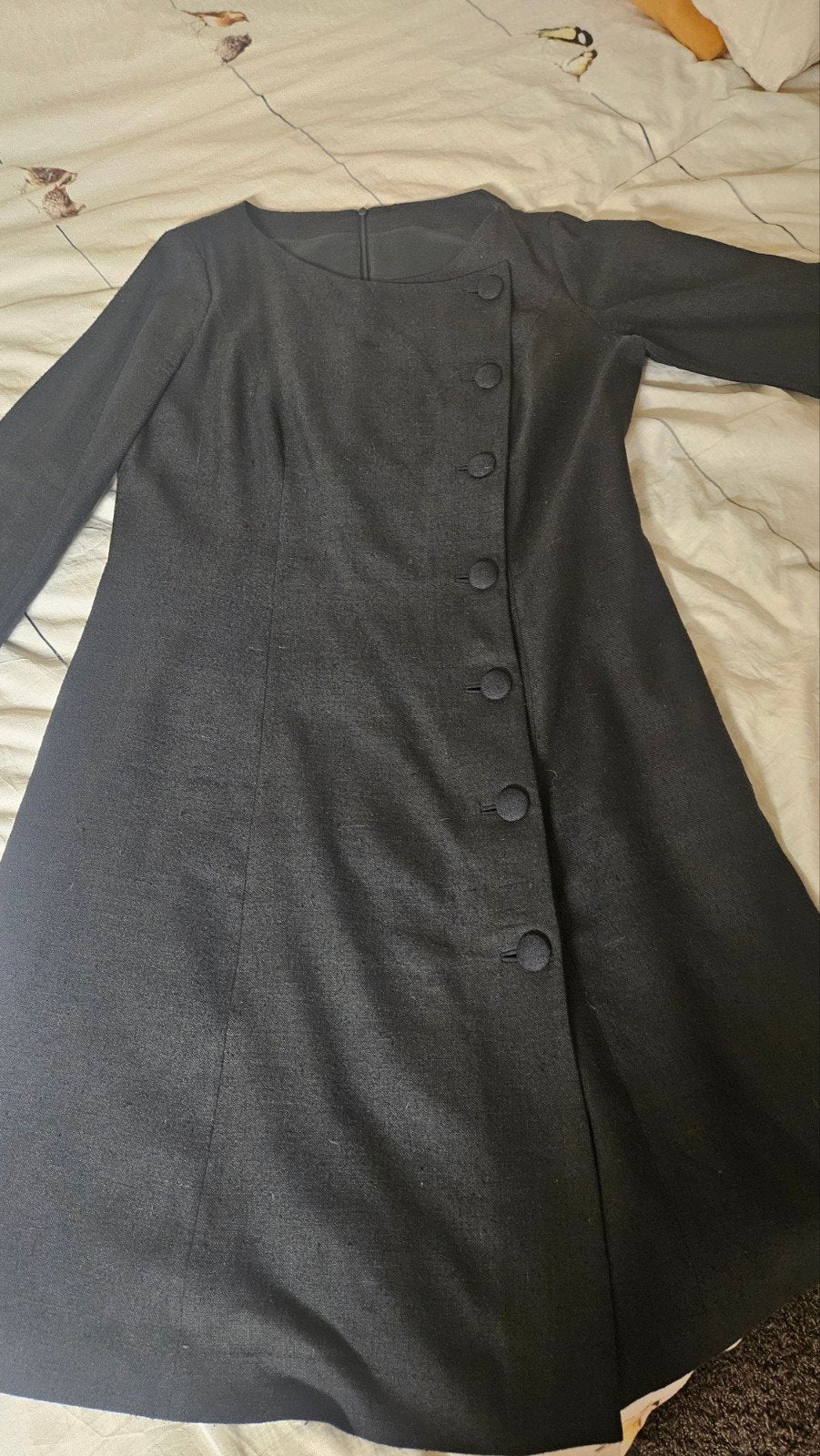 ladress linnen zwarte jurk xl, Kleding | Dames, Zwart, Maat 46/48 (XL) of groter, Ophalen of Verzenden, Zo goed als nieuw