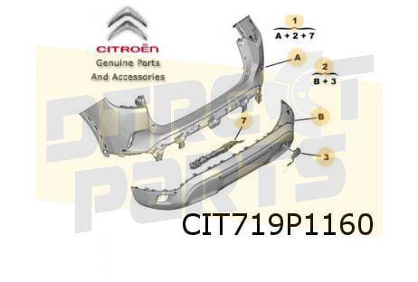 Citroën C5 Aircross (12/18-5/22) achterbumper (Te Spuiten) (