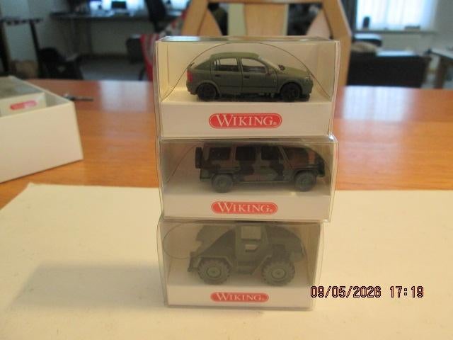 HO spoor leger Militair Mercedes G 320 Opel Astra MB Trac, Ophalen of Verzenden, Nieuw, Auto, Wiking