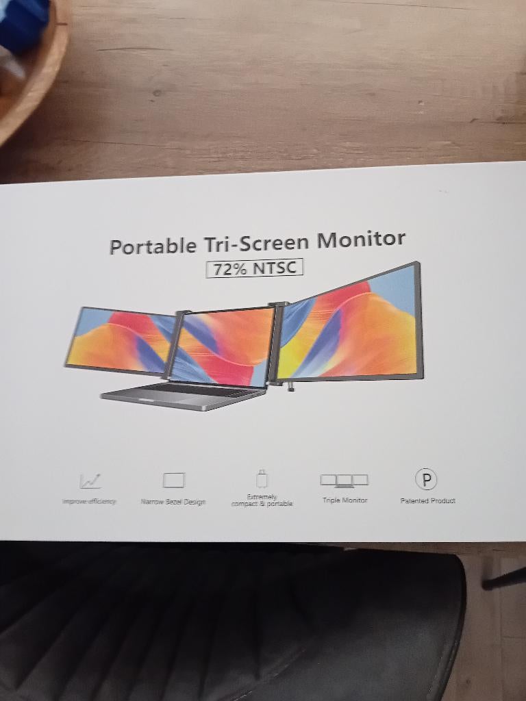 Portable tri screen monitor, Ophalen, IPS, HDMI, Zo goed als nieuw