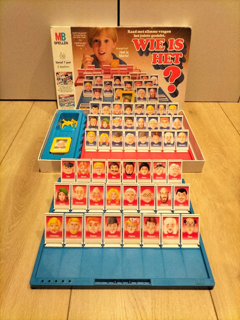 Wie is Het? - spel van MB Spellen - originele versie, Hobby en Vrije tijd, Gezelschapsspellen | Bordspellen, Een of twee spelers