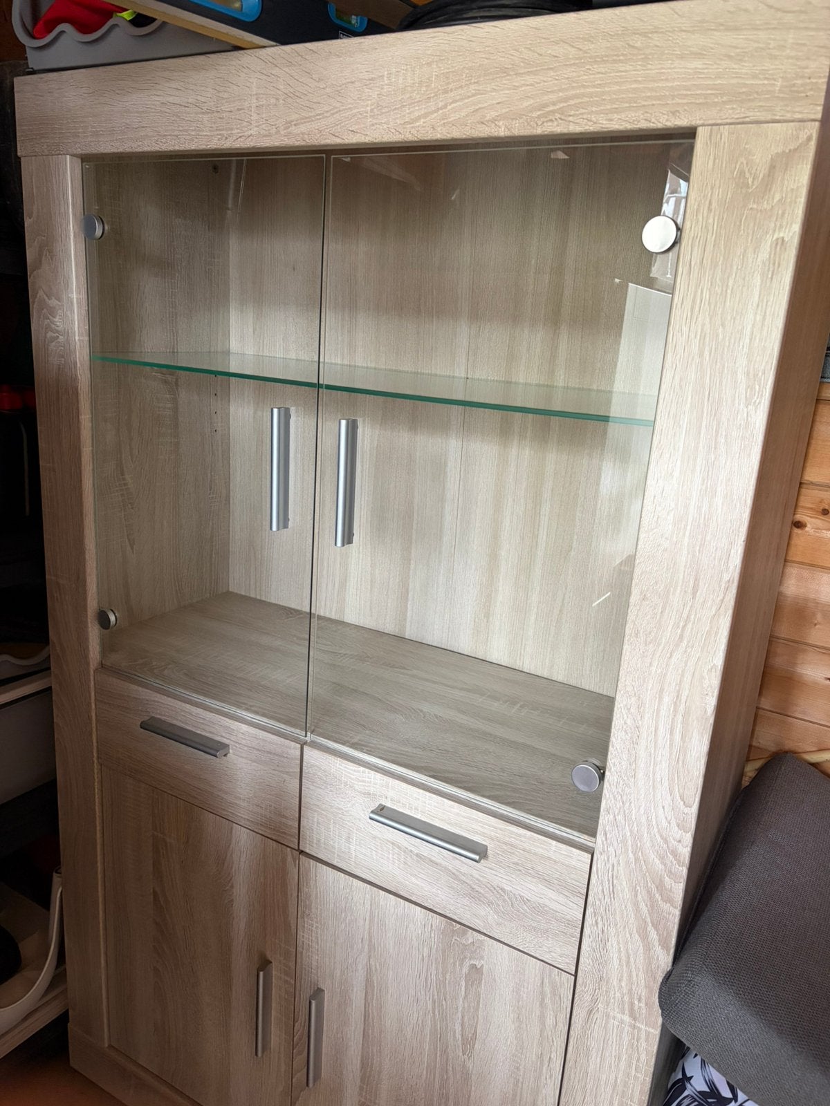 Vitrinekast, Ophalen, Gebruikt, 50 tot 100 cm, Met lade(s)