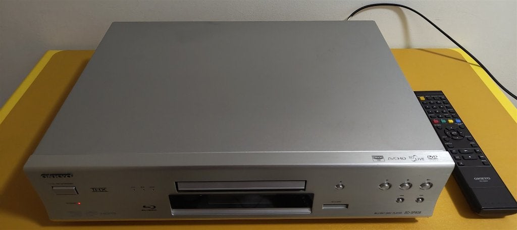 Nog mooie Onkyo BD -SP 808 Bluray speler dlna zilver remote, Ophalen of Verzenden, Zo goed als nieuw, Overige merken