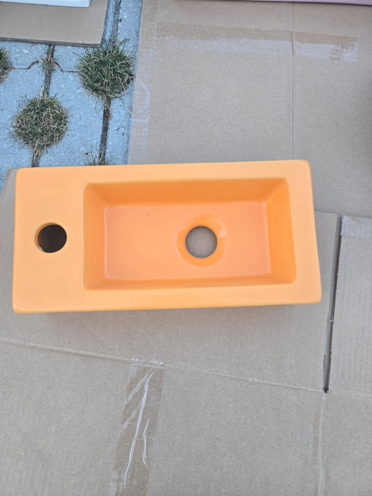 Oranje wastafel - Compact en stijlvol, Ophalen, Nieuw, Wastafel