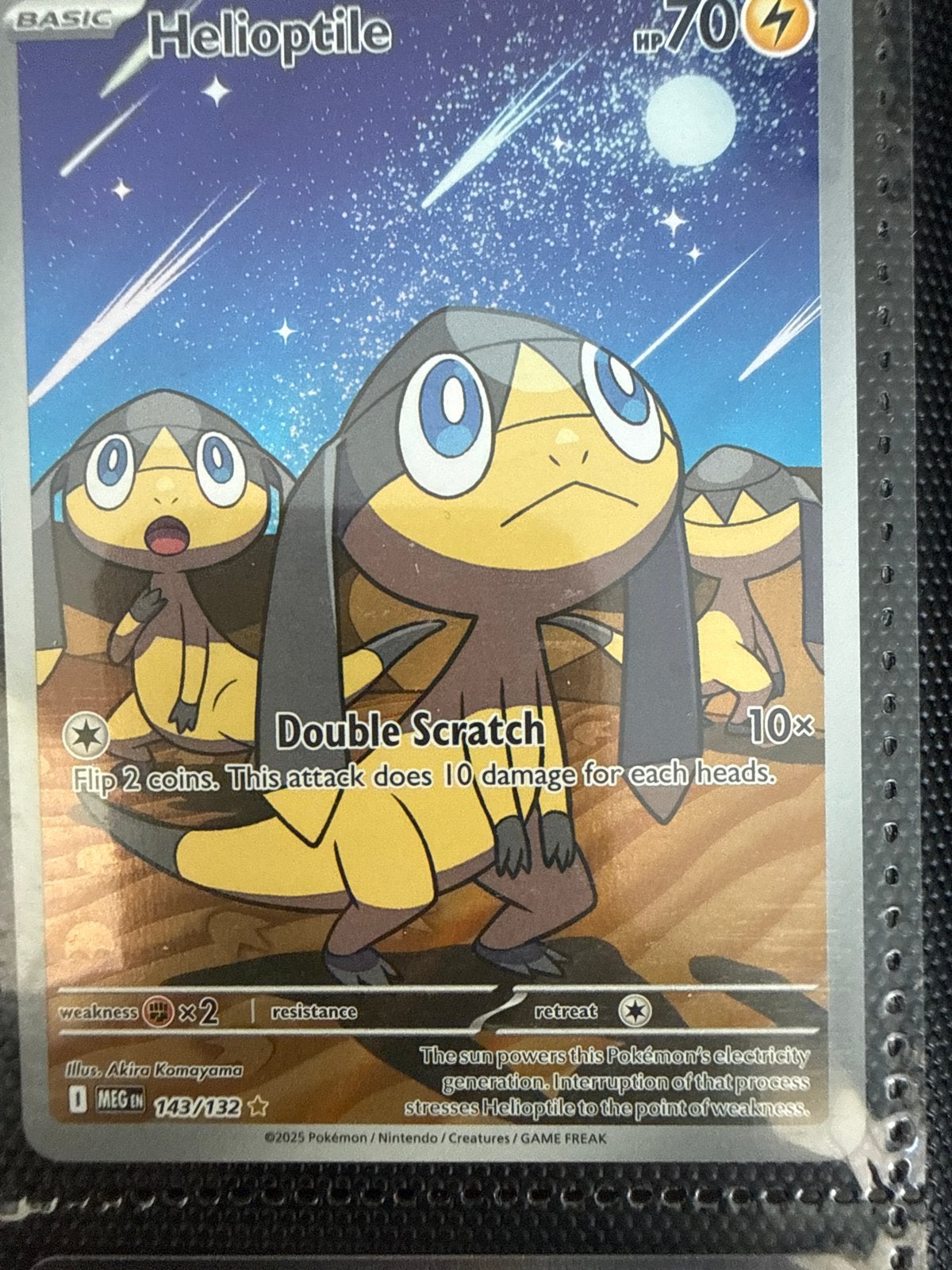 Helioptile Pokémon Kaart - 143/132 - Megalo League, Verzenden, Zo goed als nieuw, Losse kaart