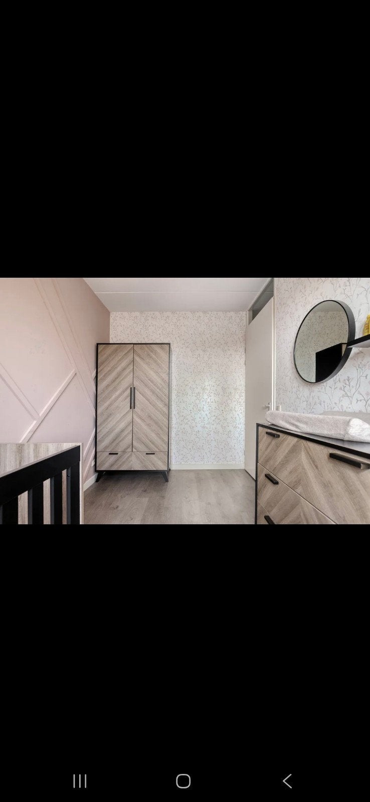 Interbaby babykamer set: ledikant, commode, kledingkast, Kinderen en Baby's, Kinderkamer | Complete kinderkamers, Zo goed als nieuw