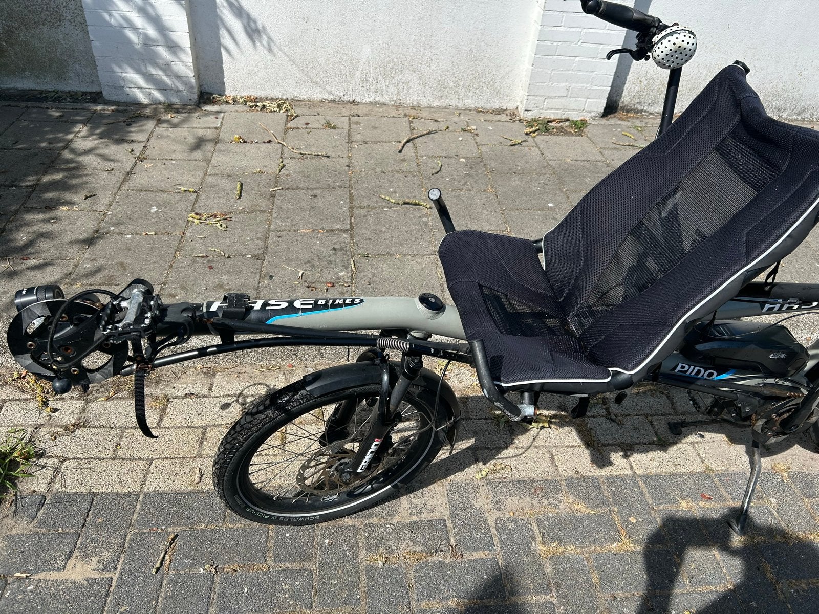 Hase Pino tandem - Elektrisch, Fietsen en Brommers, Fietsen | Tandems, Minder dan 10 versnellingen, Gebruikt, 55 cm of meer, Schijfrem