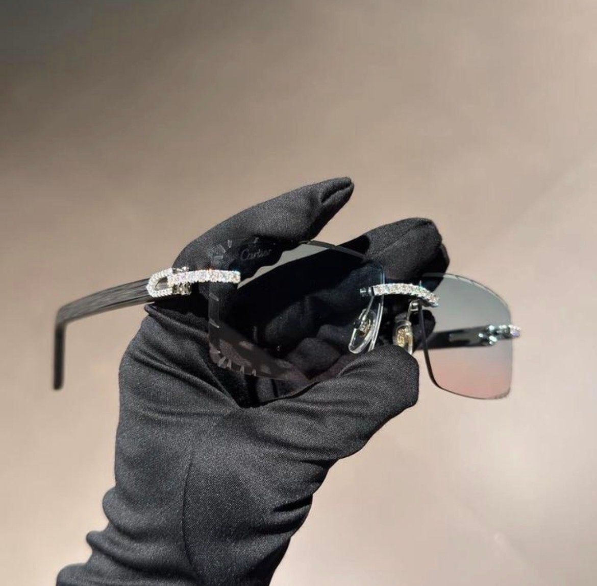 Cartier Iced-Out Glasses., Overige merken, Zwart, Nieuw, Ophalen of Verzenden