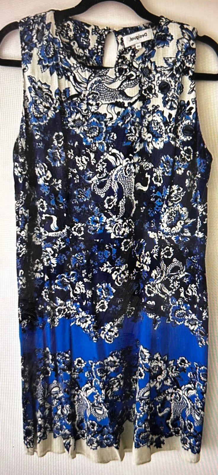 Desigual zomerjurk, maat 44, zo goed als nieuw, Blauw, Maat 42/44 (L), Ophalen of Verzenden, Zo goed als nieuw