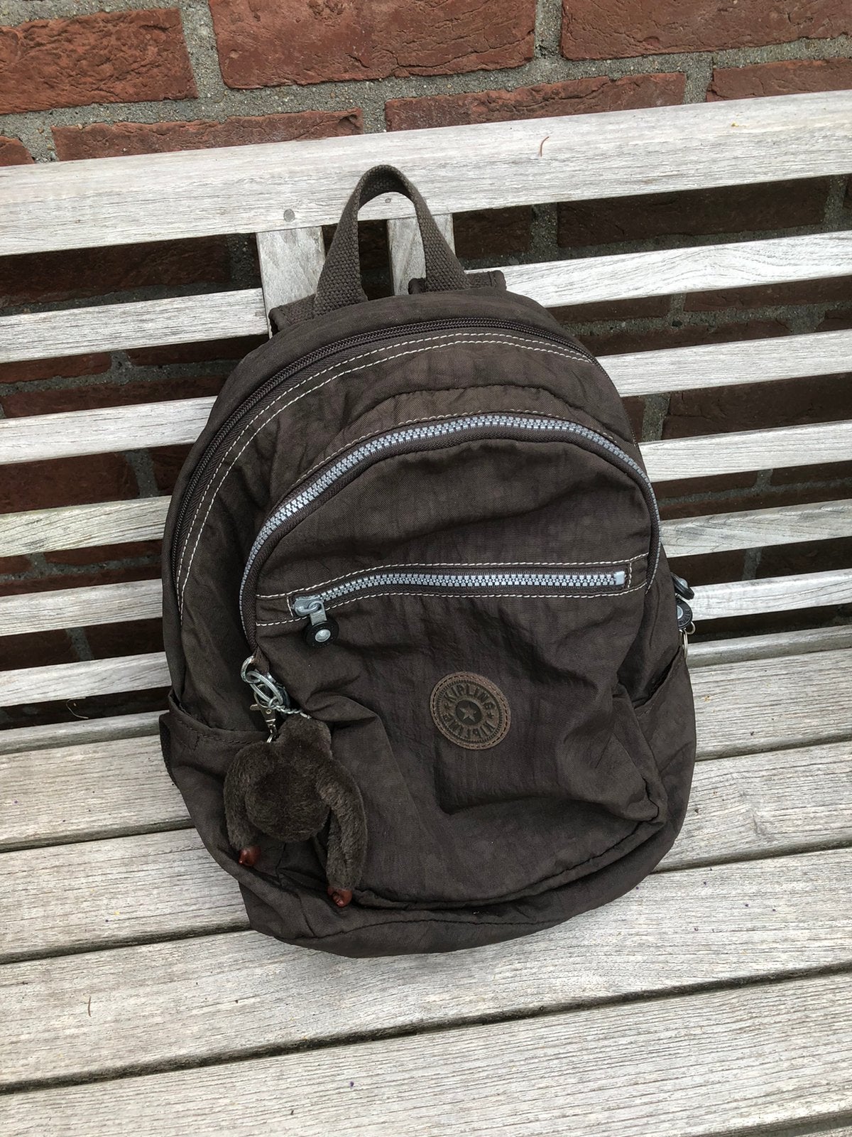 Kipling lichtgewicht chocolade-bruine rugtas, Ophalen of Verzenden, Zo goed als nieuw, Kipling, 30 tot 45 cm