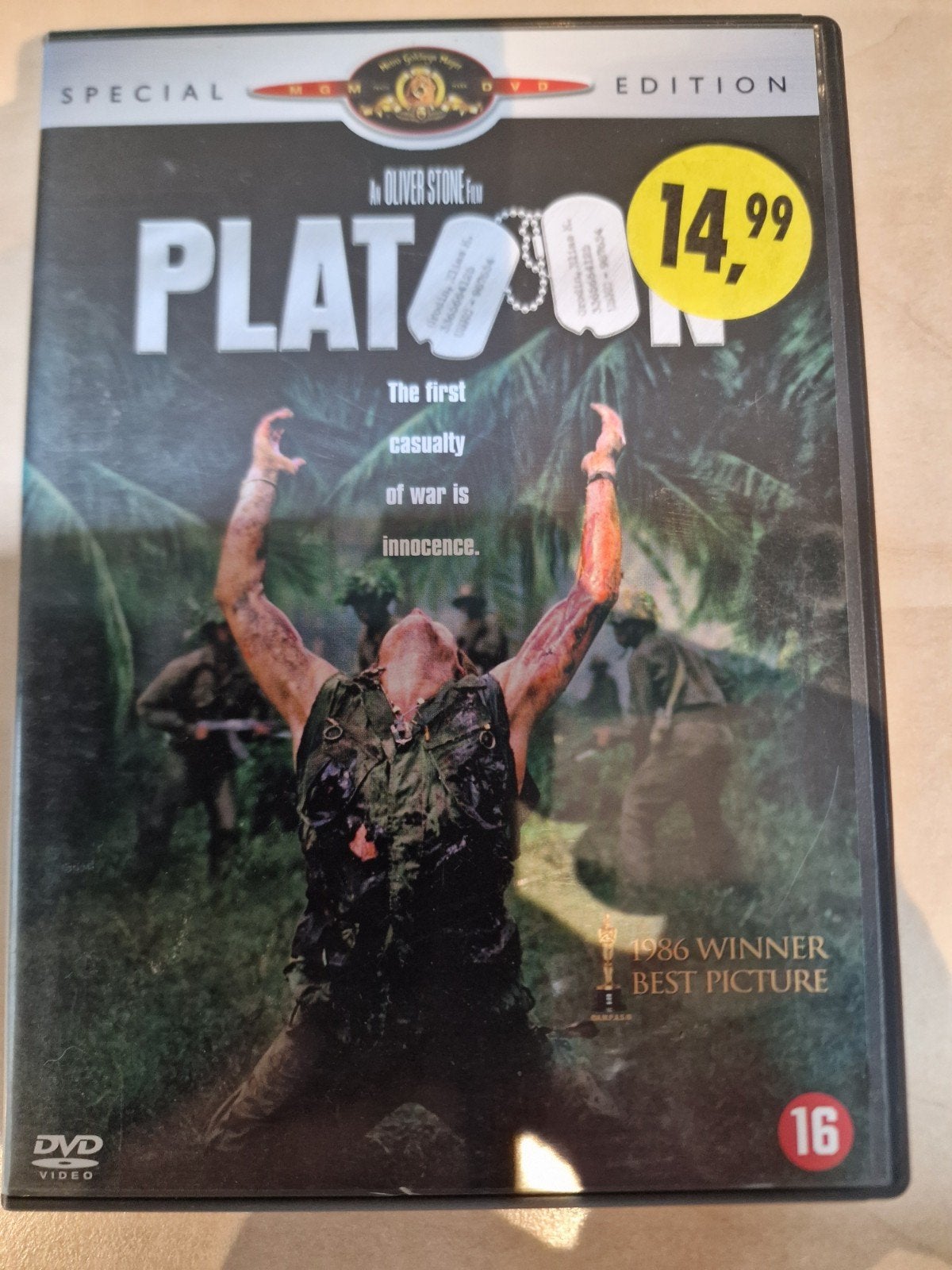 Platoon - Special Edition DVD (1986 Best Picture), Gebruikt, Vanaf 16 jaar, Speciale editie, Ophalen of Verzenden