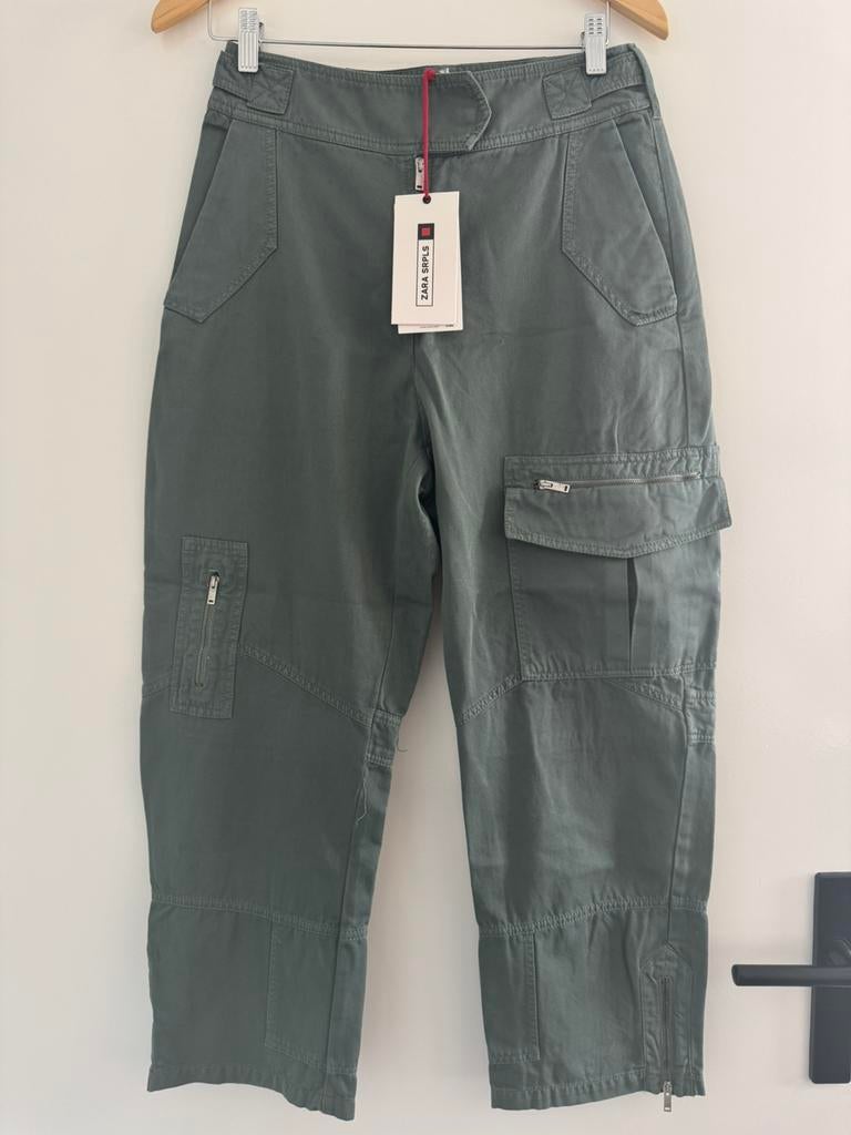 Zara cargo broek S nieuw, Ophalen of Verzenden, Nieuw, Maat 46 (S) of kleiner, Groen